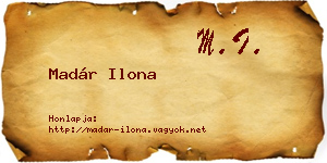 Madár Ilona névjegykártya
