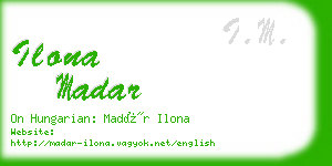 ilona madar business card